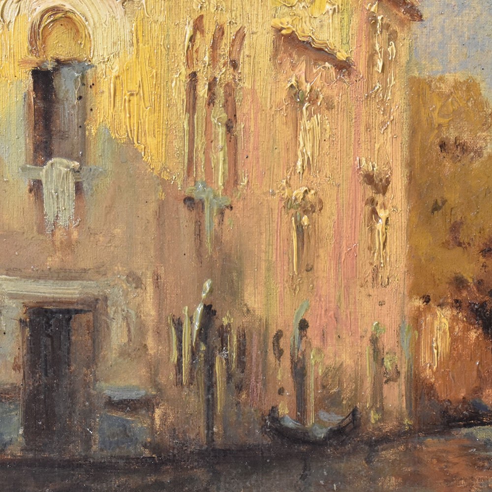 QP580 1 antique oil painting art deco venice XX century.jpg